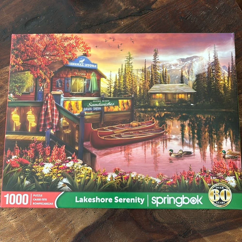 1000 piece Springbok puzzle - Lakeshore Serenity